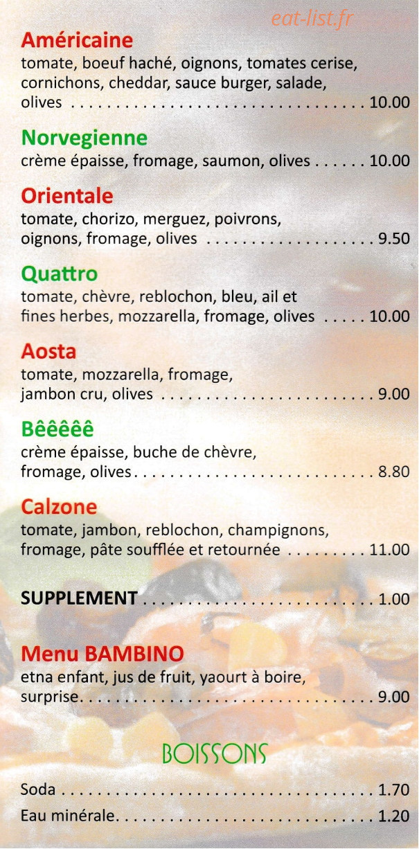 La pizza d'elena — carte page 2