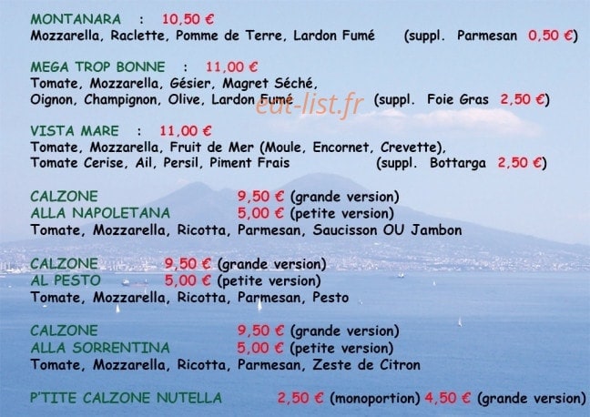La Pizza de Ricky — carte page 4