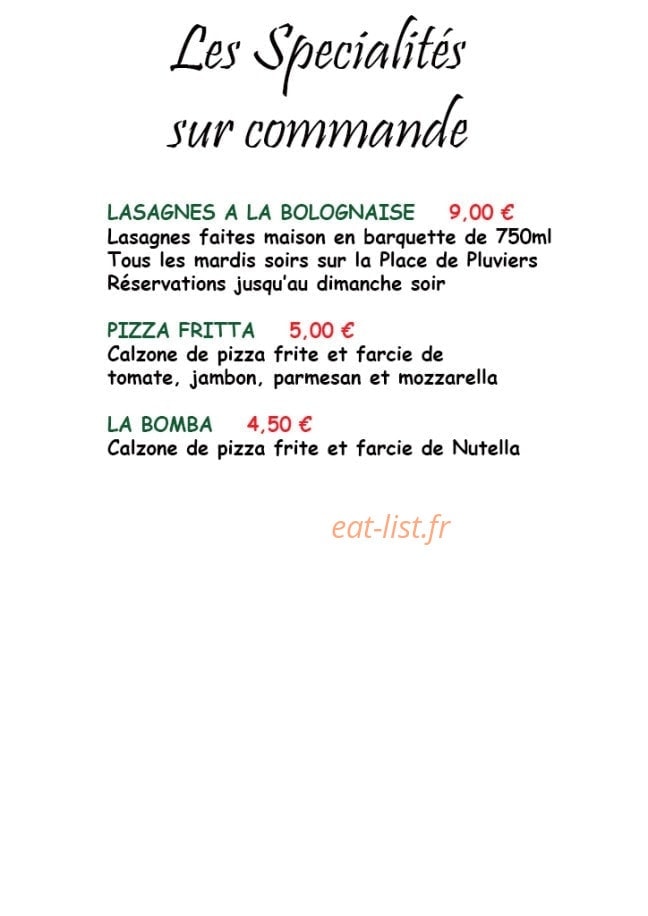 La Pizza de Ricky — carte page 8