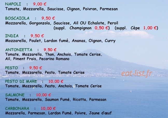 La Pizza de Ricky — carte page 3