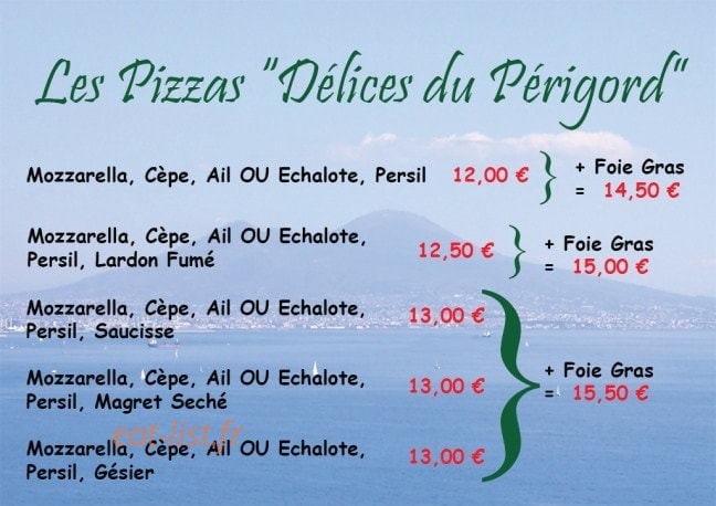 La Pizza de Ricky — carte page 5