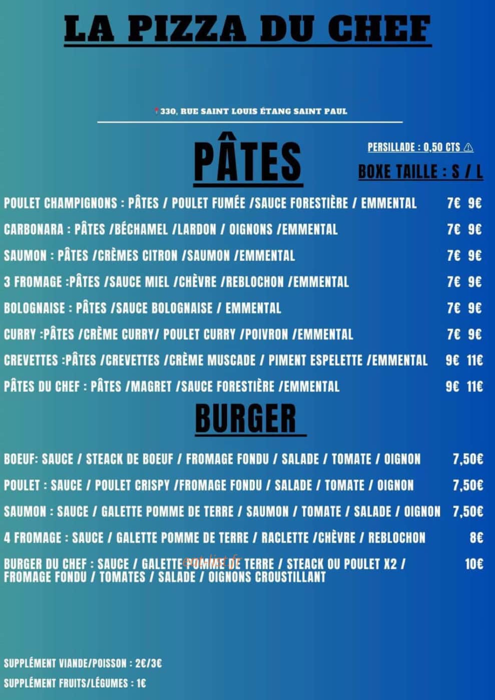 La Pizza Du Chef — carte page 5