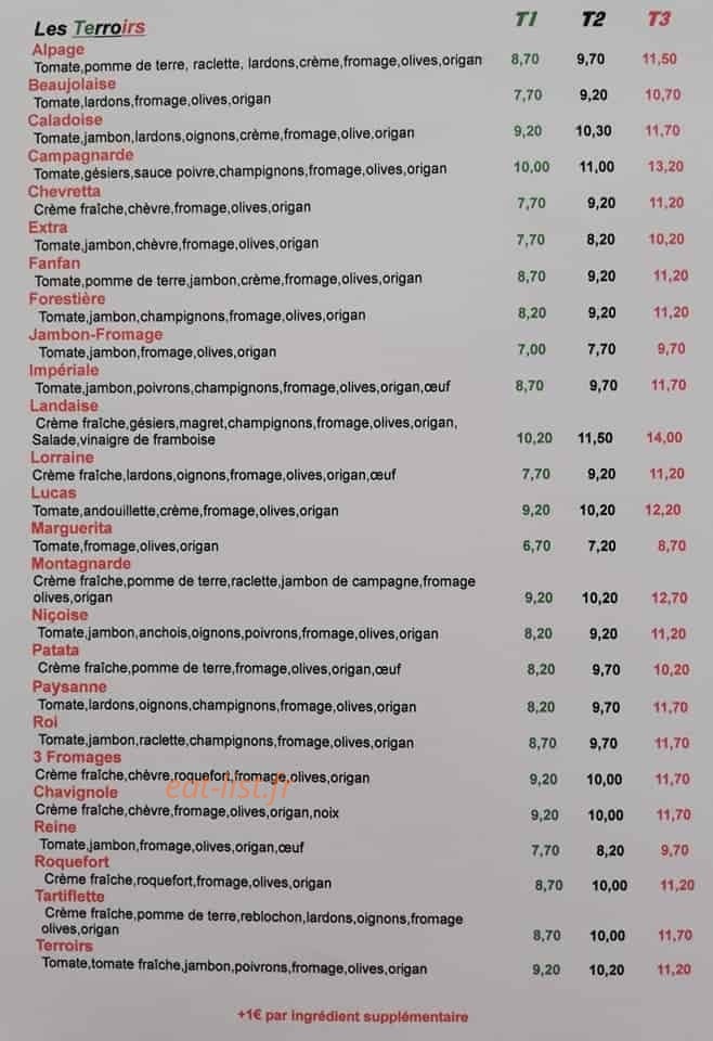 La Pizza Mobile — carte page 2