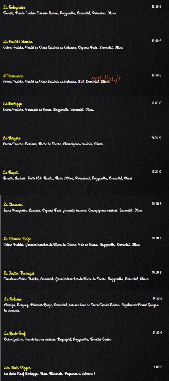 La Pizza Provençale — carte page 3
