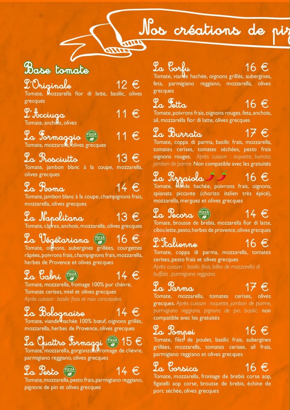 La Pizzaiola Quattro — carte page 2