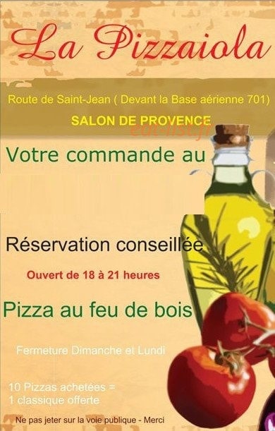 La pizzaiola — carte page 1