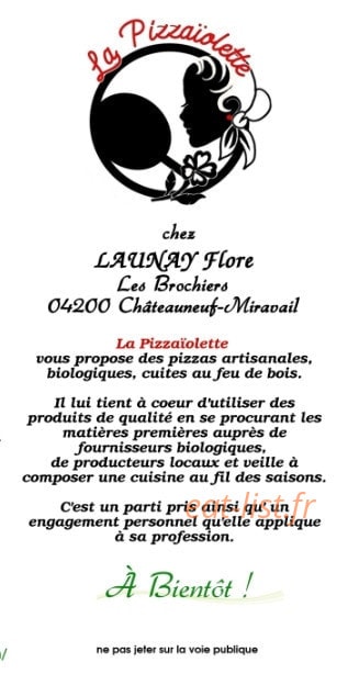La Pizzaïolette — carte page 6