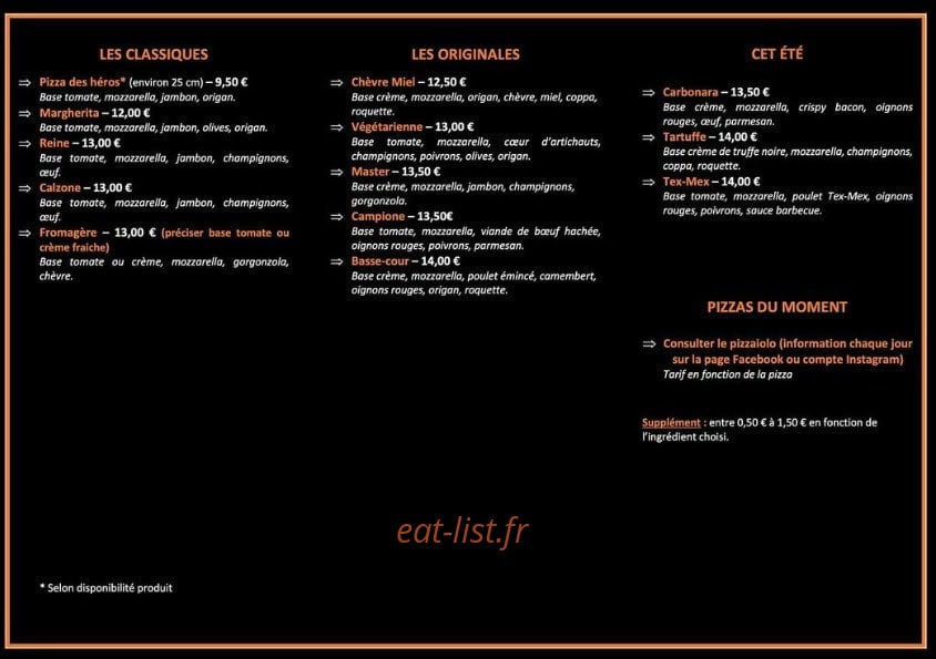 La Recette — carte page 1