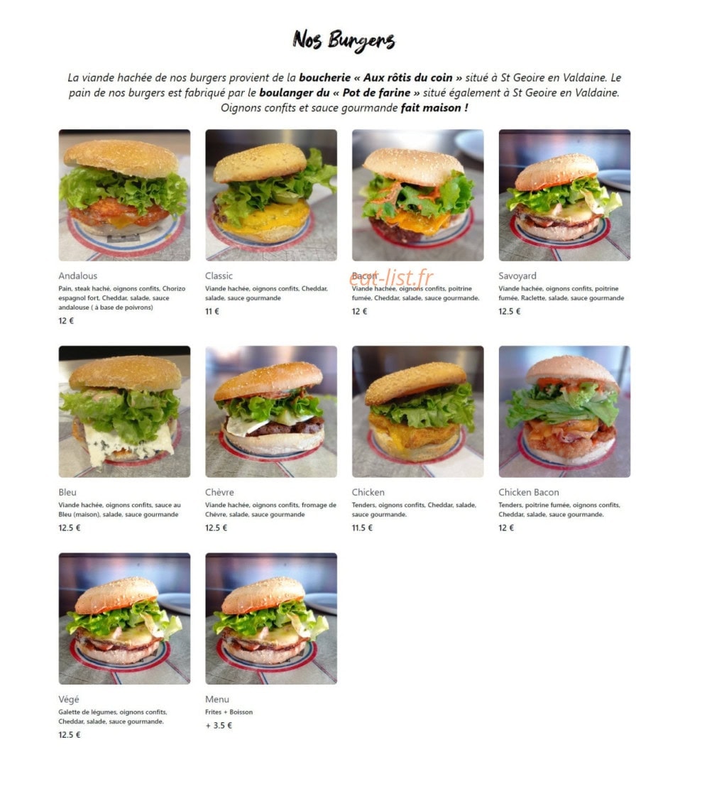 La régalade des gourmands — carte page 1