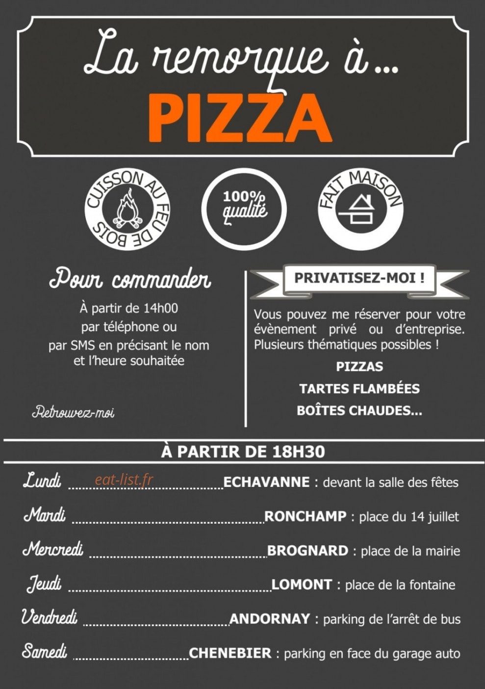 La remorque à Pizza — carte page 1