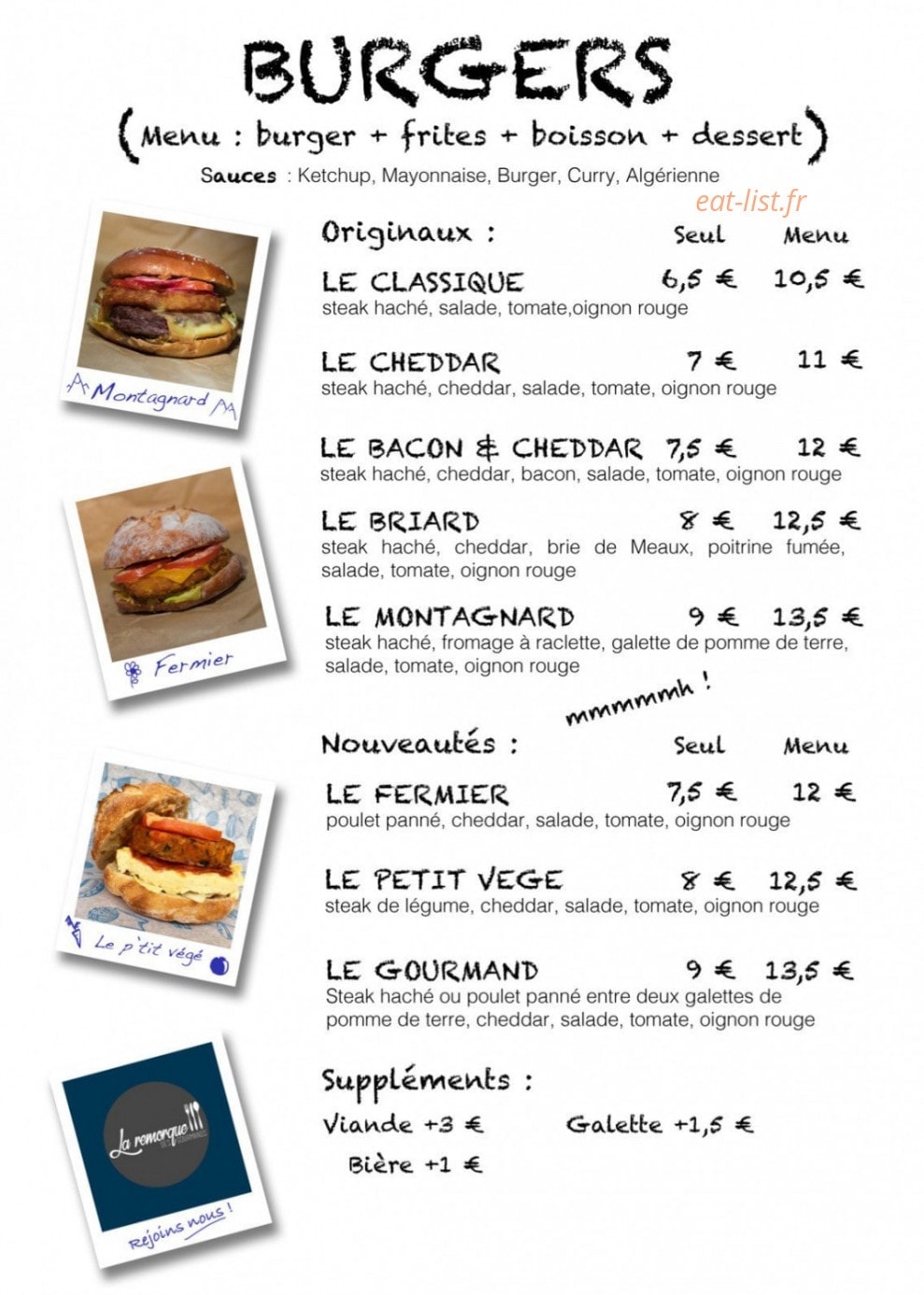 La Remorque des Gourmands — carte page 1
