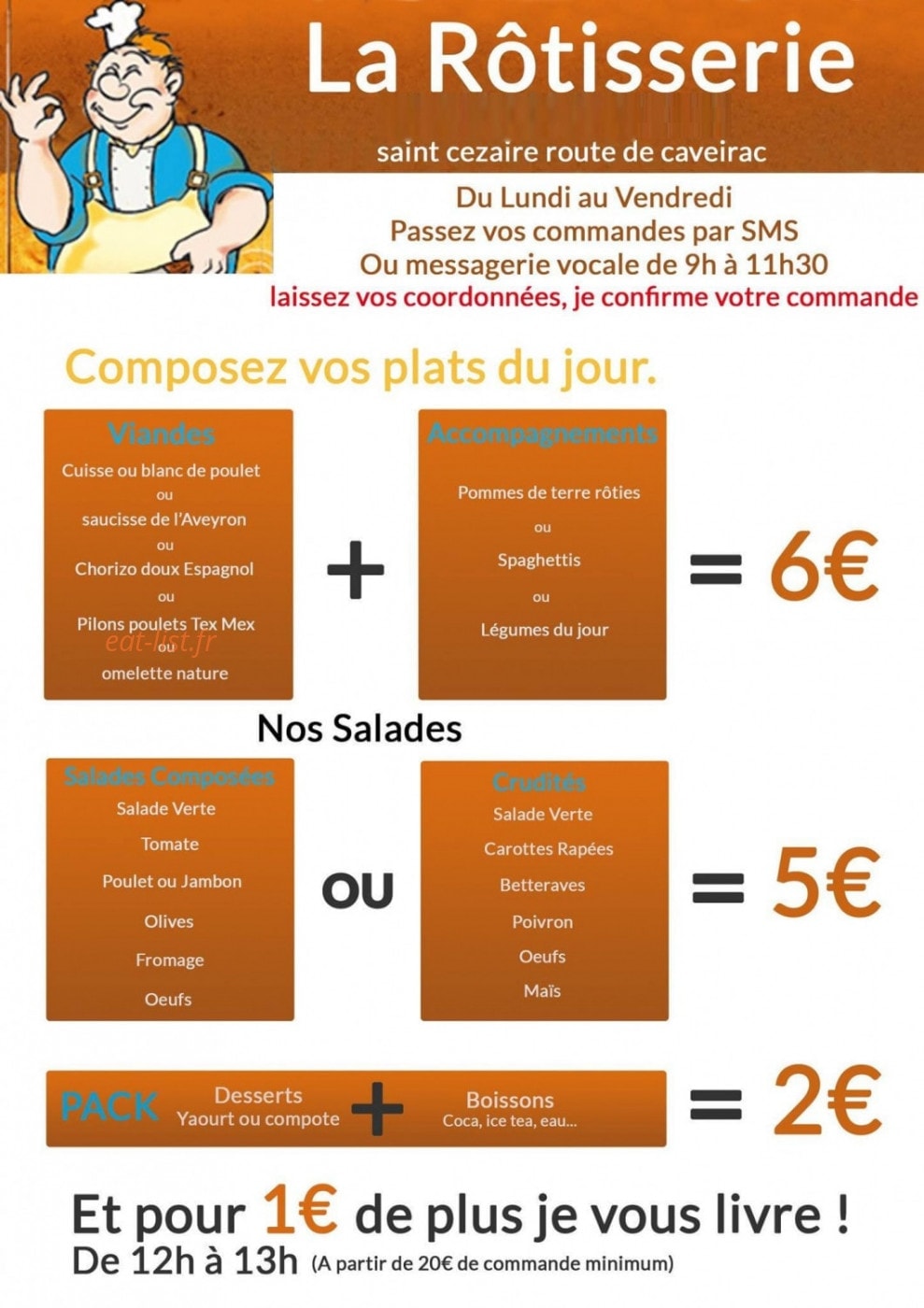 La Rôtisserie — carte page 1
