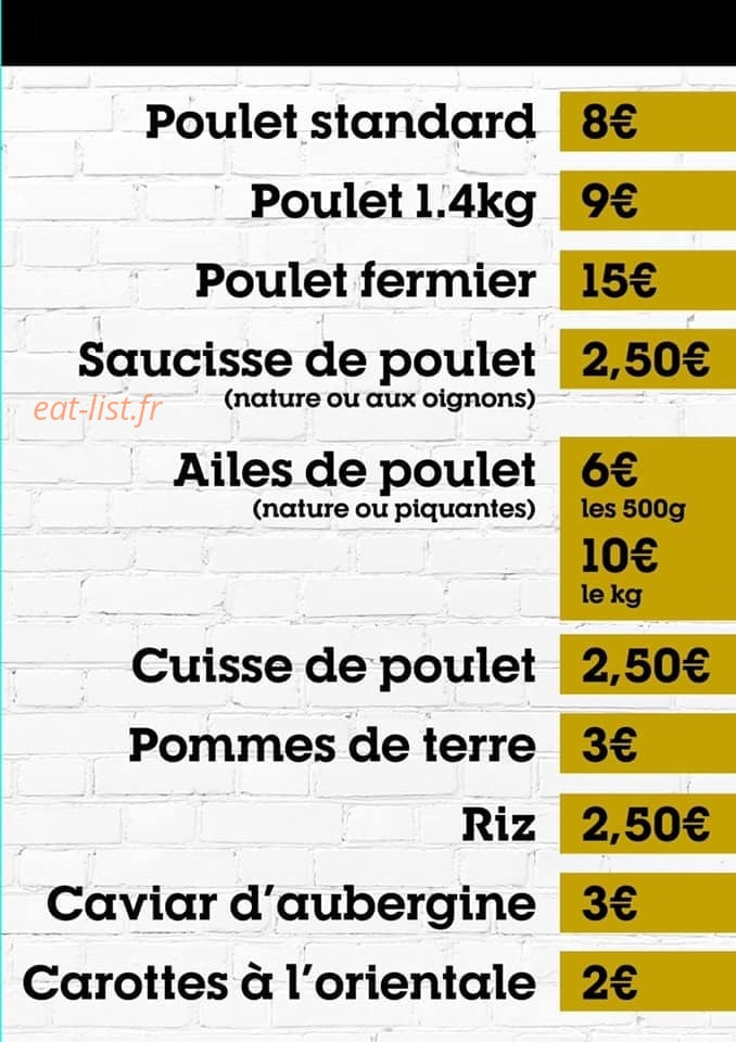 La Rôtisserie — carte page 1