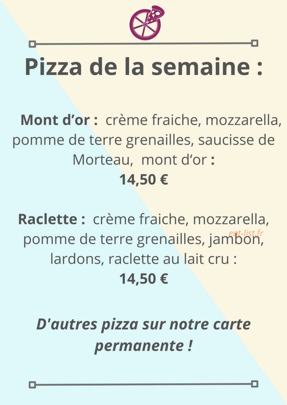La Roulotte de Justine — carte page 1