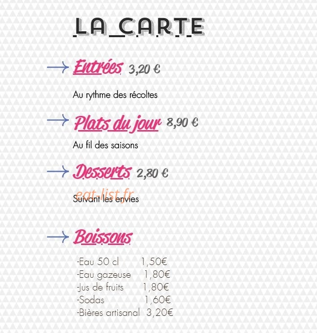 La roulotte du goût — carte page 2