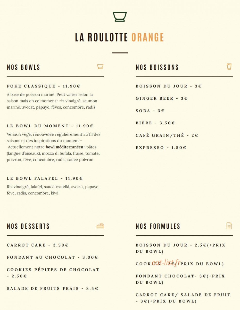 La roulotte orange — carte page 1