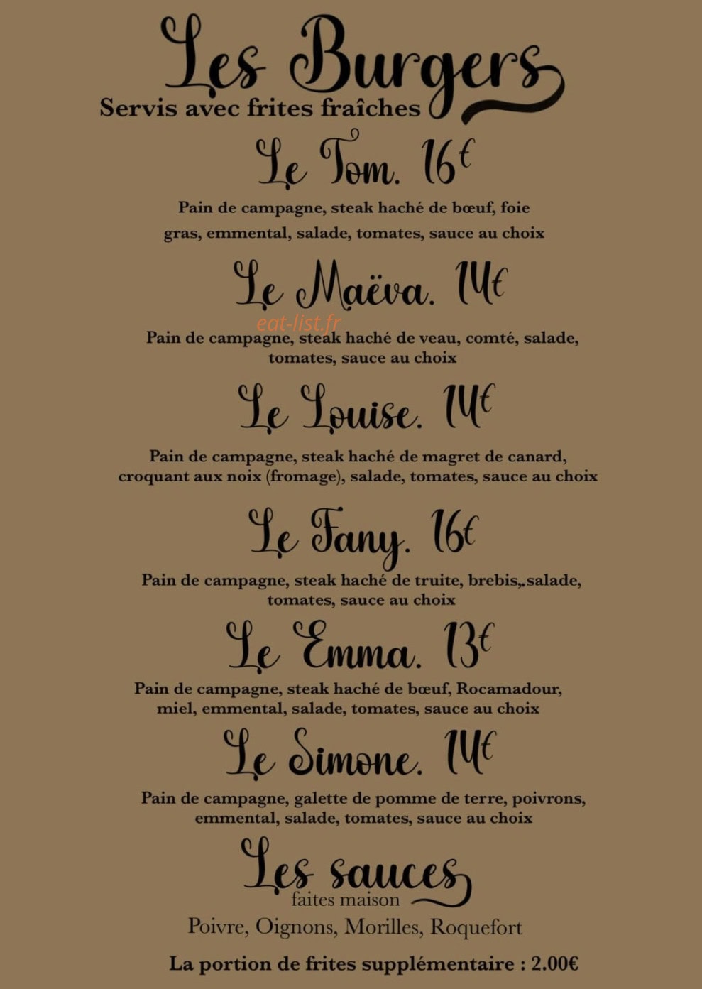 La Roulotte — carte page 1