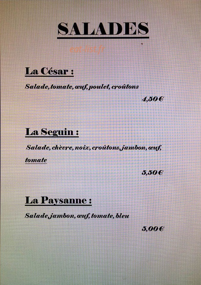 La Sandwicherie du 4h gourmand — carte page 4