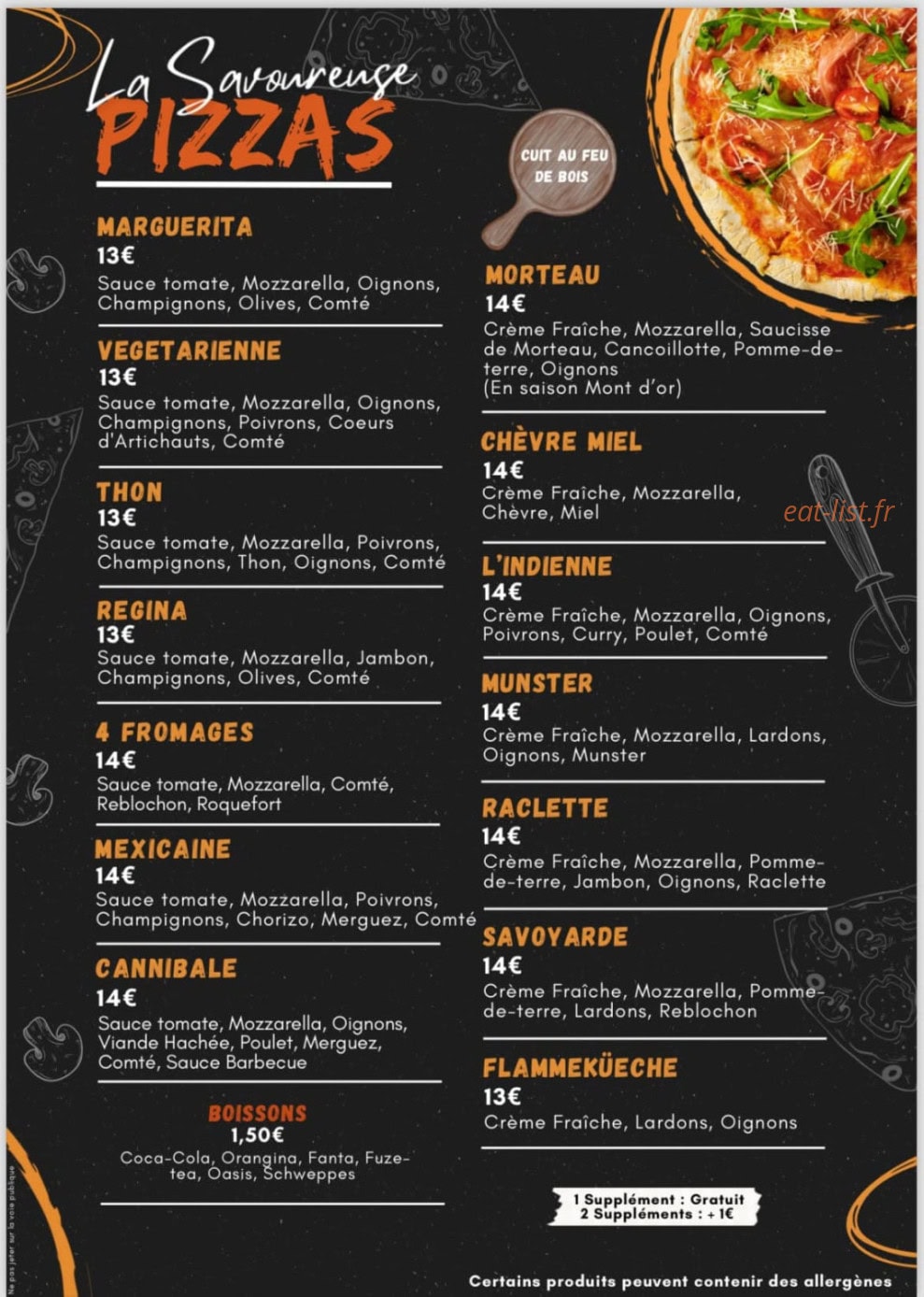 La Savoureuse — carte page 1