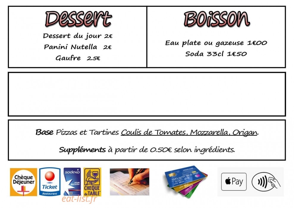 La table de Seb — carte page 4