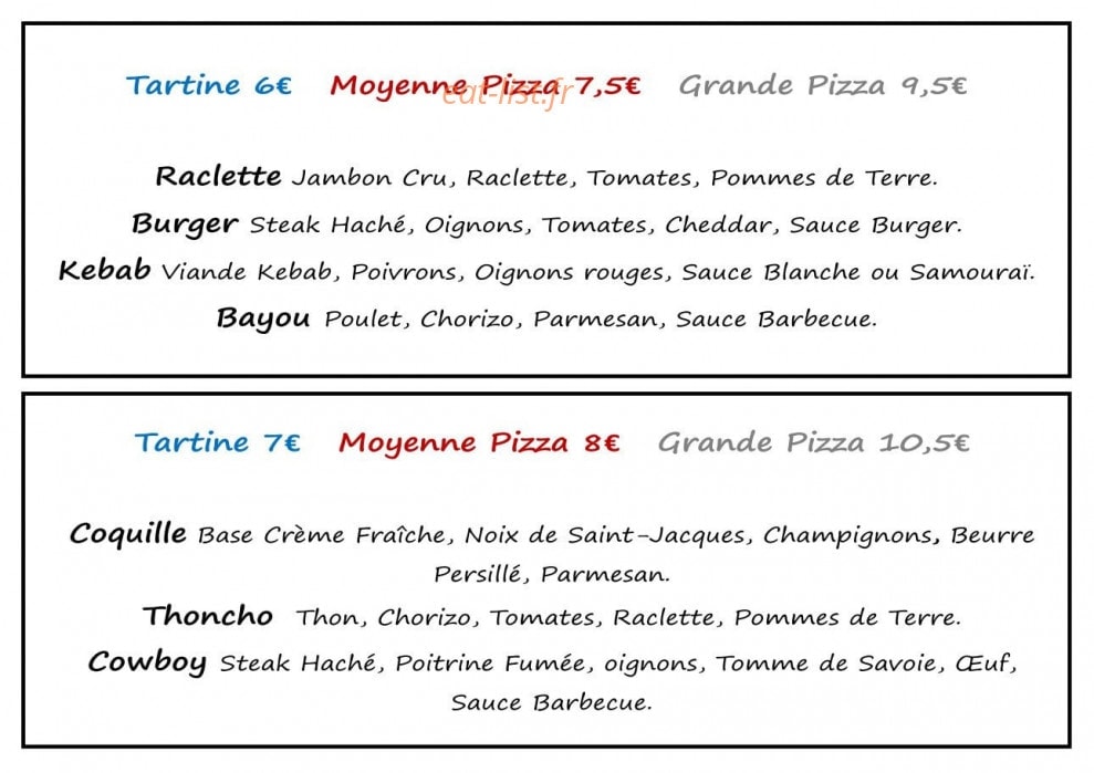 La table de Seb — carte page 2