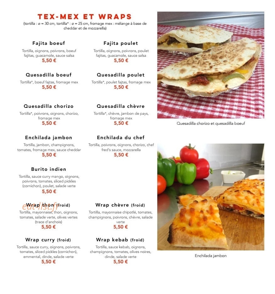 La Taqueria Nomada — carte page 1