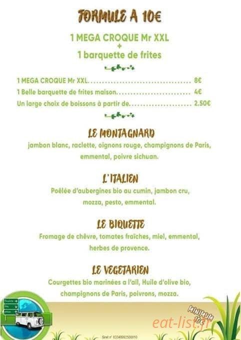 La Tartine Mobile — carte page 1