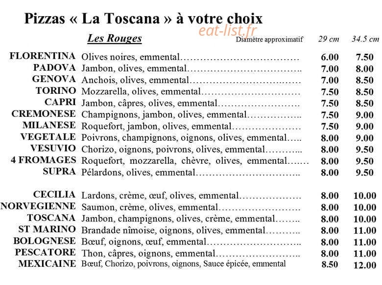 La Toscana — carte page 1