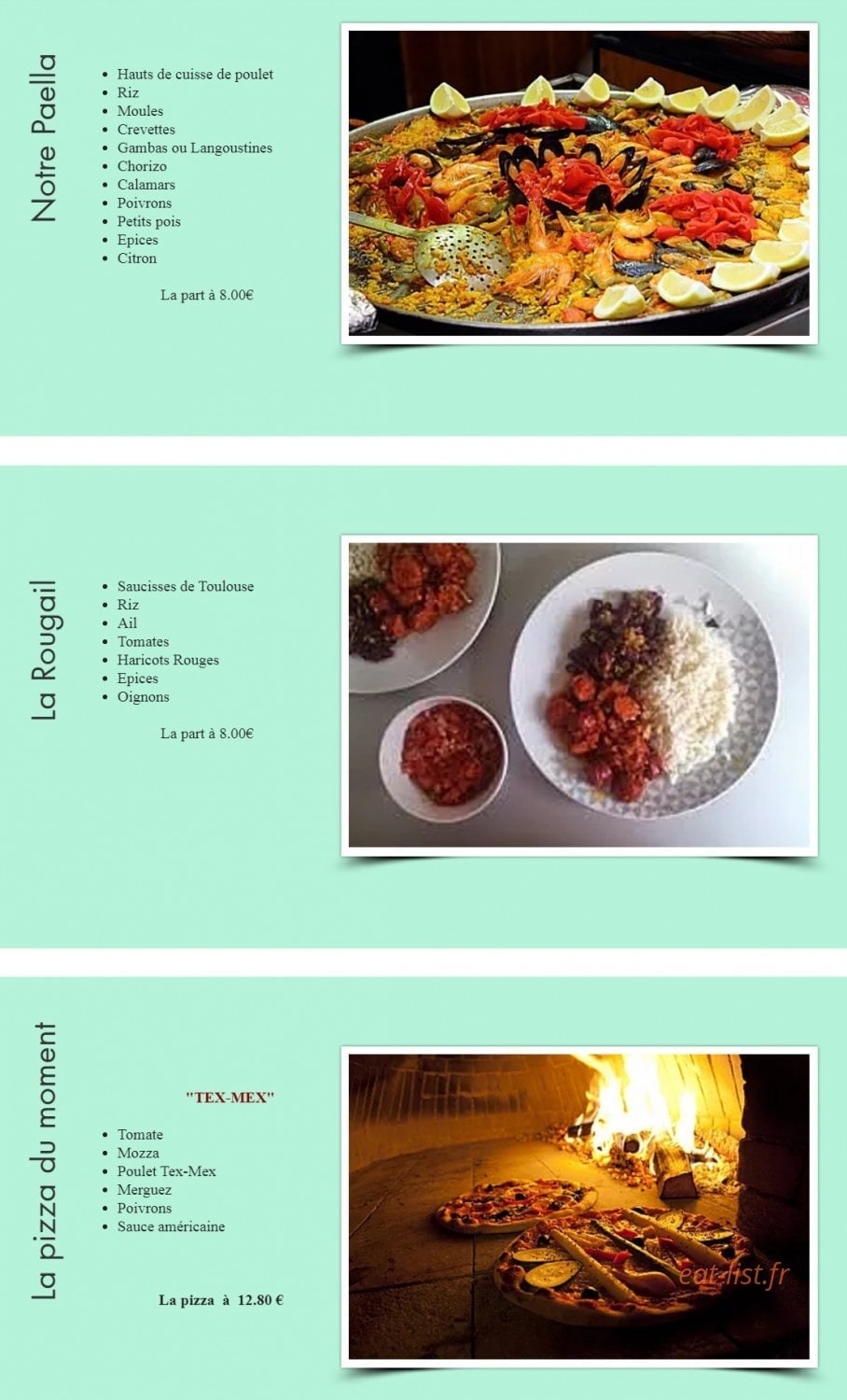 La Tour à Pizza — carte page 2