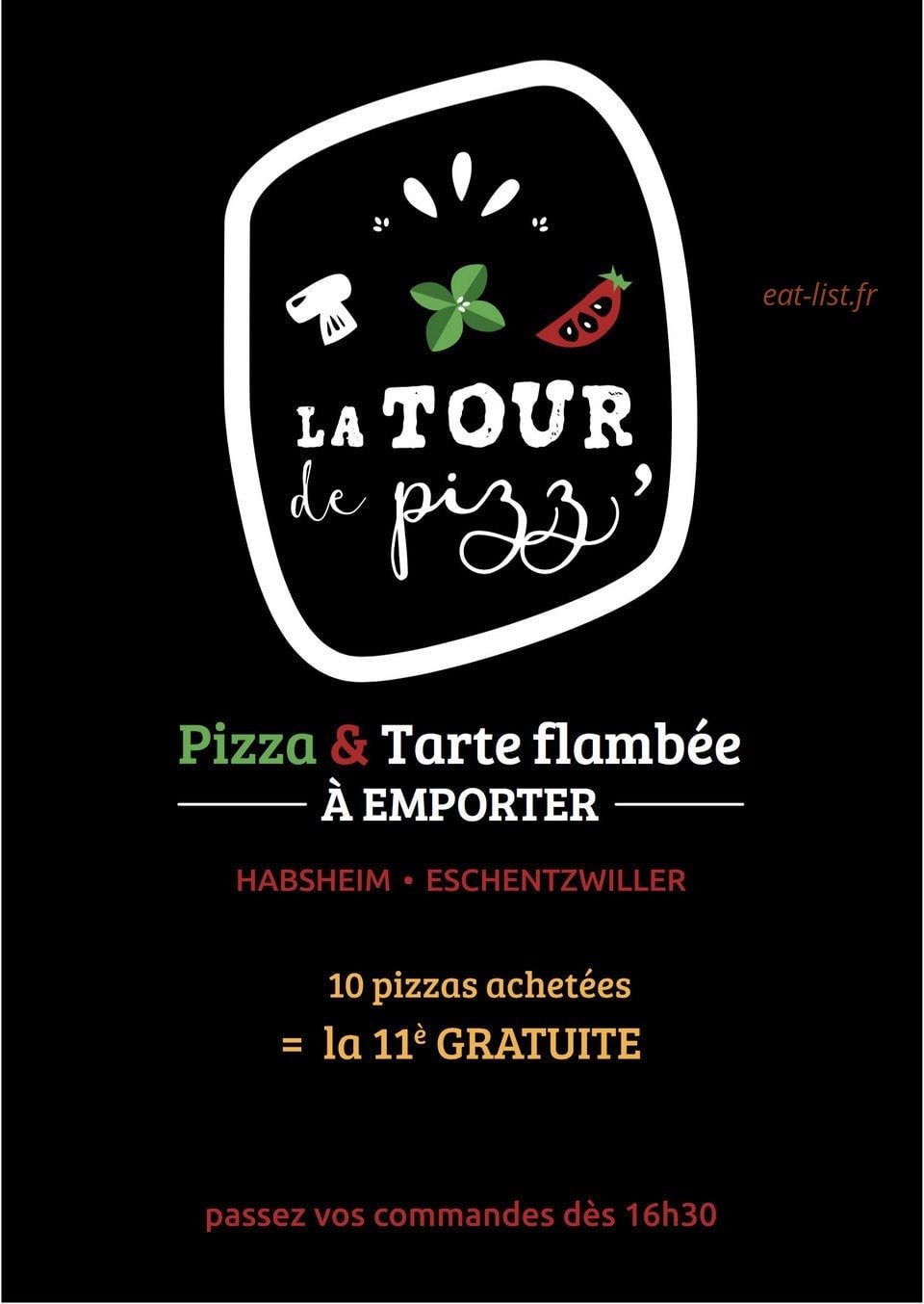 La Tour de Pizz' — carte page 1