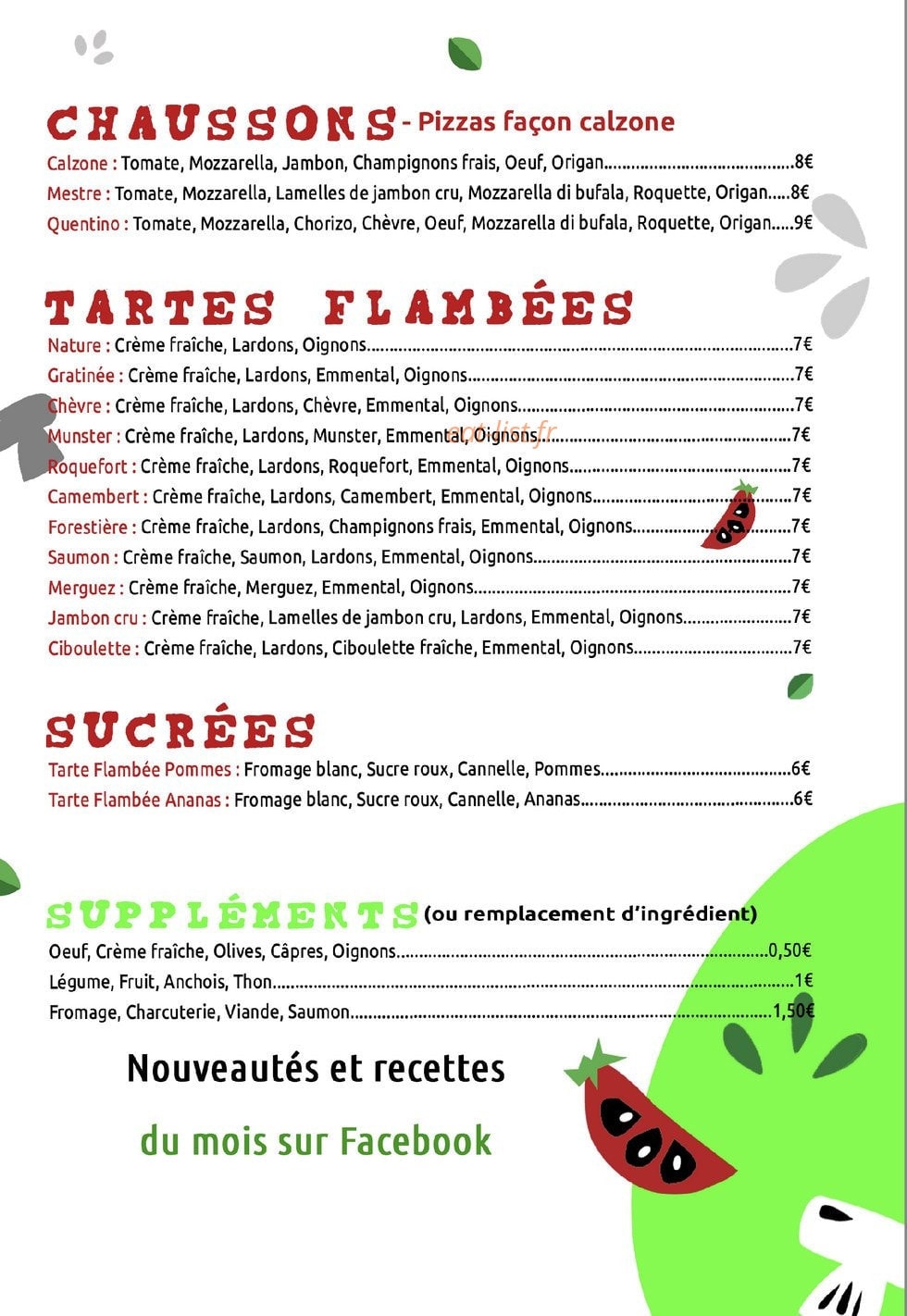 La Tour de Pizz' — carte page 3