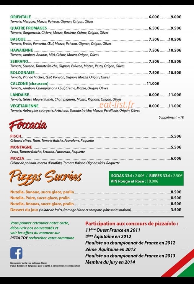 La tour de pizz — carte page 2