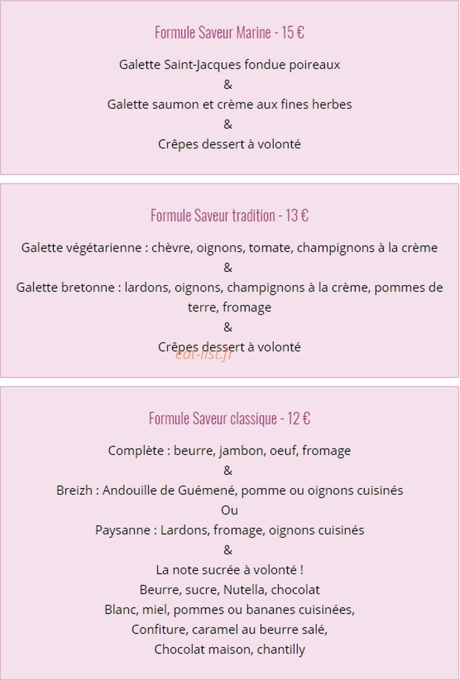La valse des crêpes — carte page 1