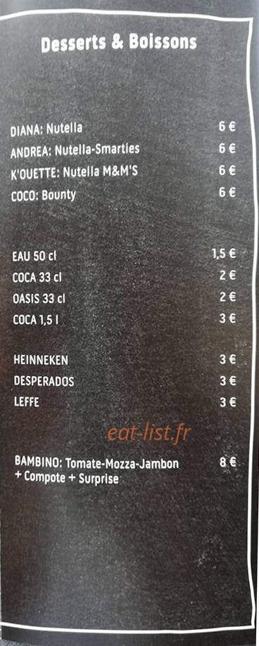 La Vera Pizza — carte page 4