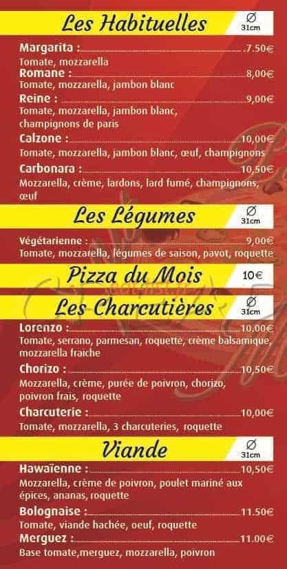 LAit Pizz’ De Manu — carte page 2
