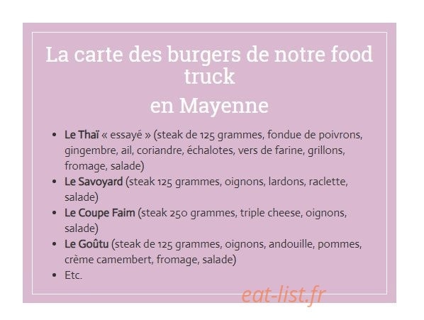 Le B&B — carte page 1