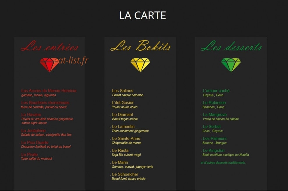 Le beau caillou — carte page 1