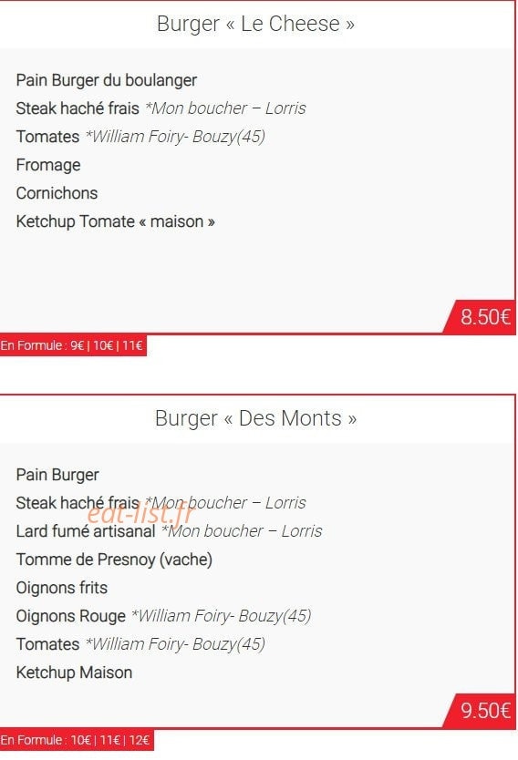 Le Bistrot Mobile — carte page 3