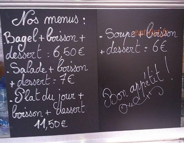 Le Bistrot qui roule — carte page 1