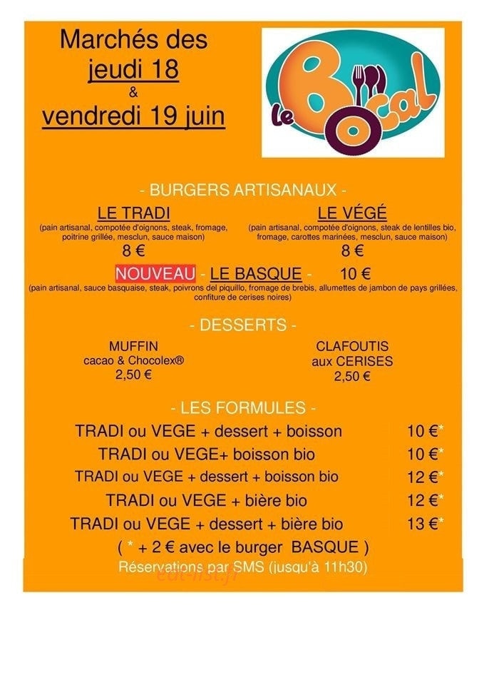 Le Bocal — carte page 1