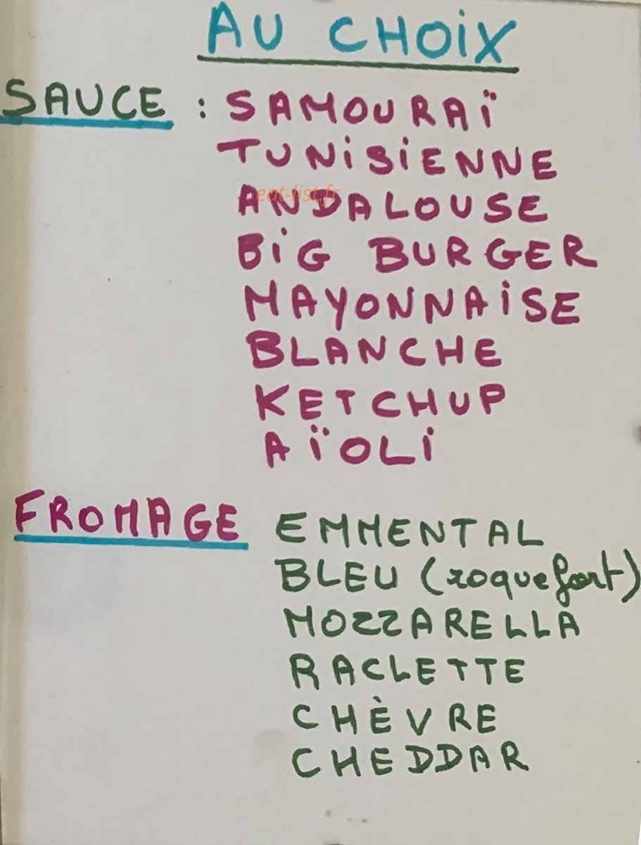 Le burger d'Ella — carte page 2
