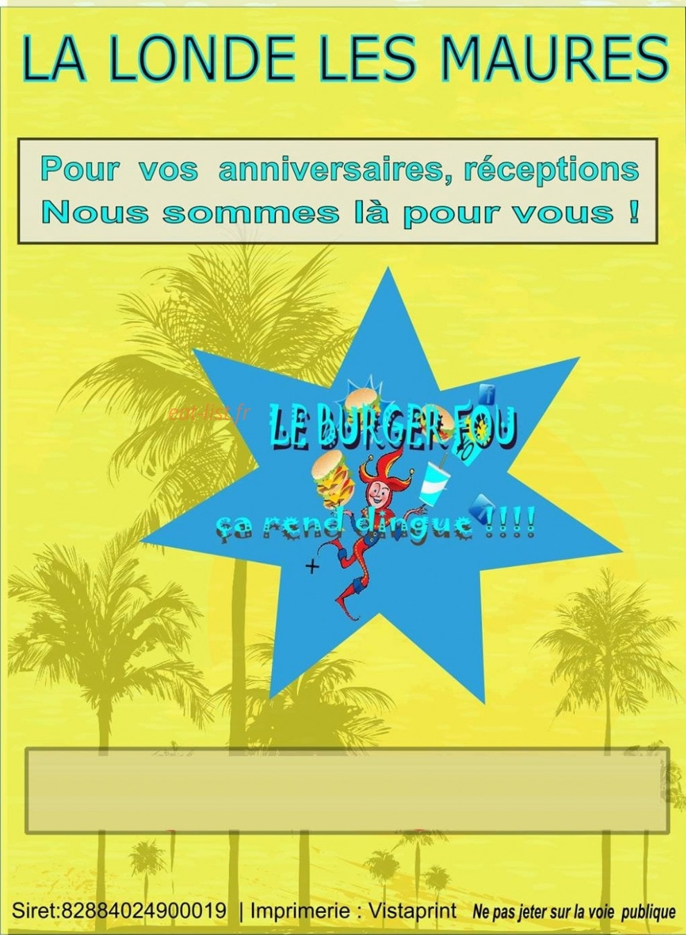 Le burger fou — carte page 4