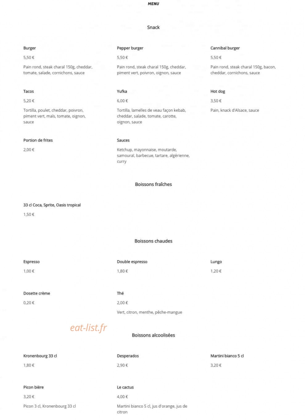 Le cactus — carte page 1