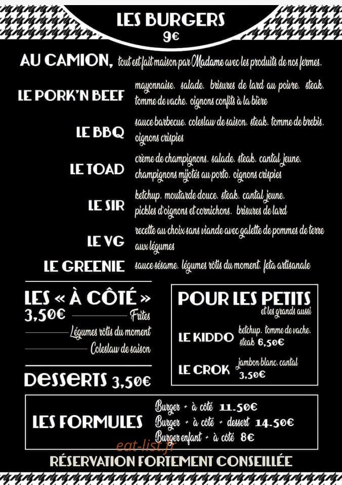 Le Camion de Madame — carte page 2