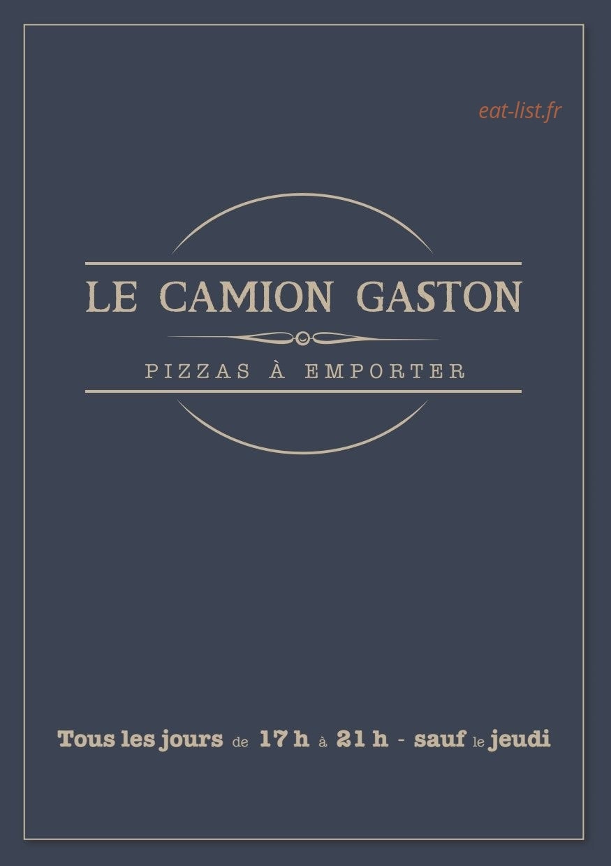 Le camion gaston — carte page 1