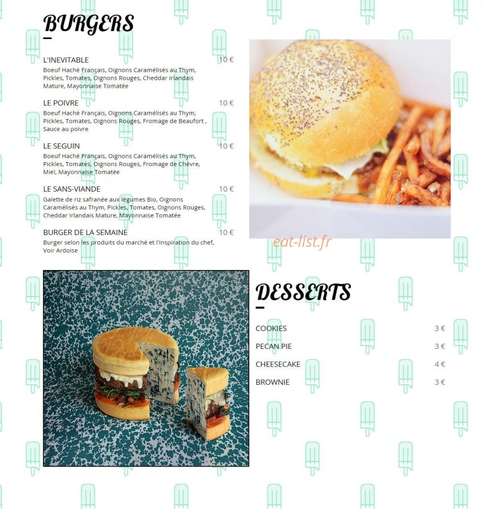 Le Camion Gourmand — carte page 2