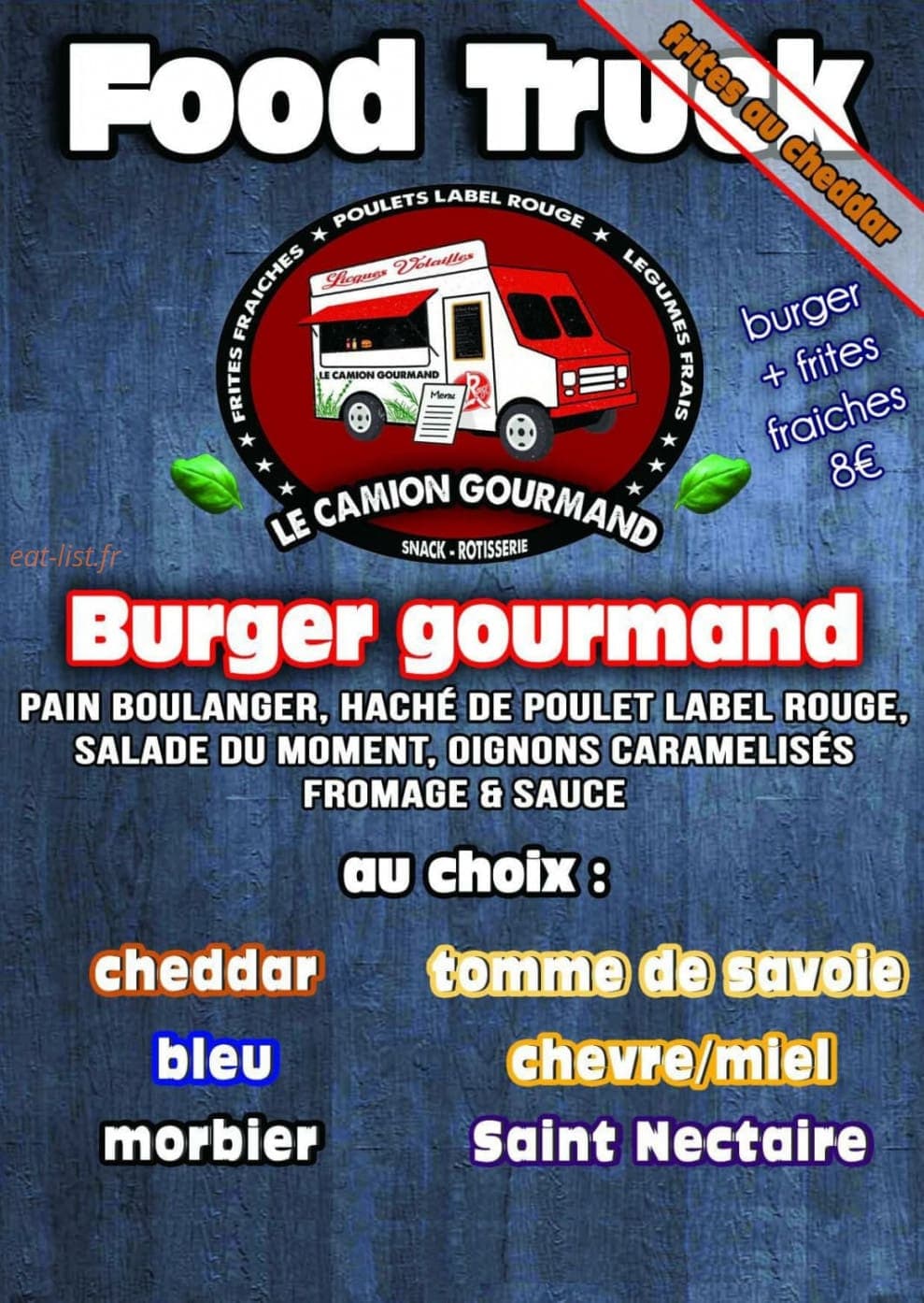 Le Camion Gourmand — carte page 1