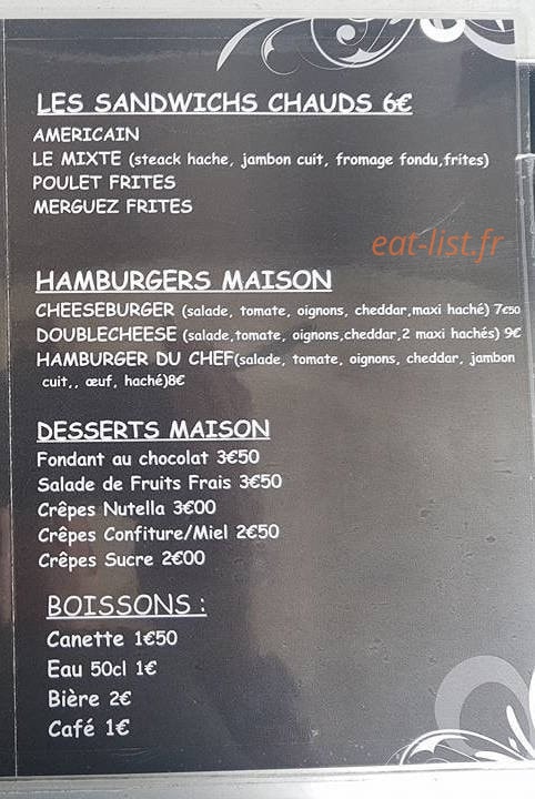 Le Camion Gourmand — carte page 2