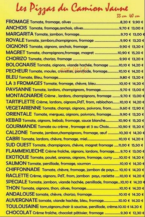 Le Camion Jaune — carte page 1