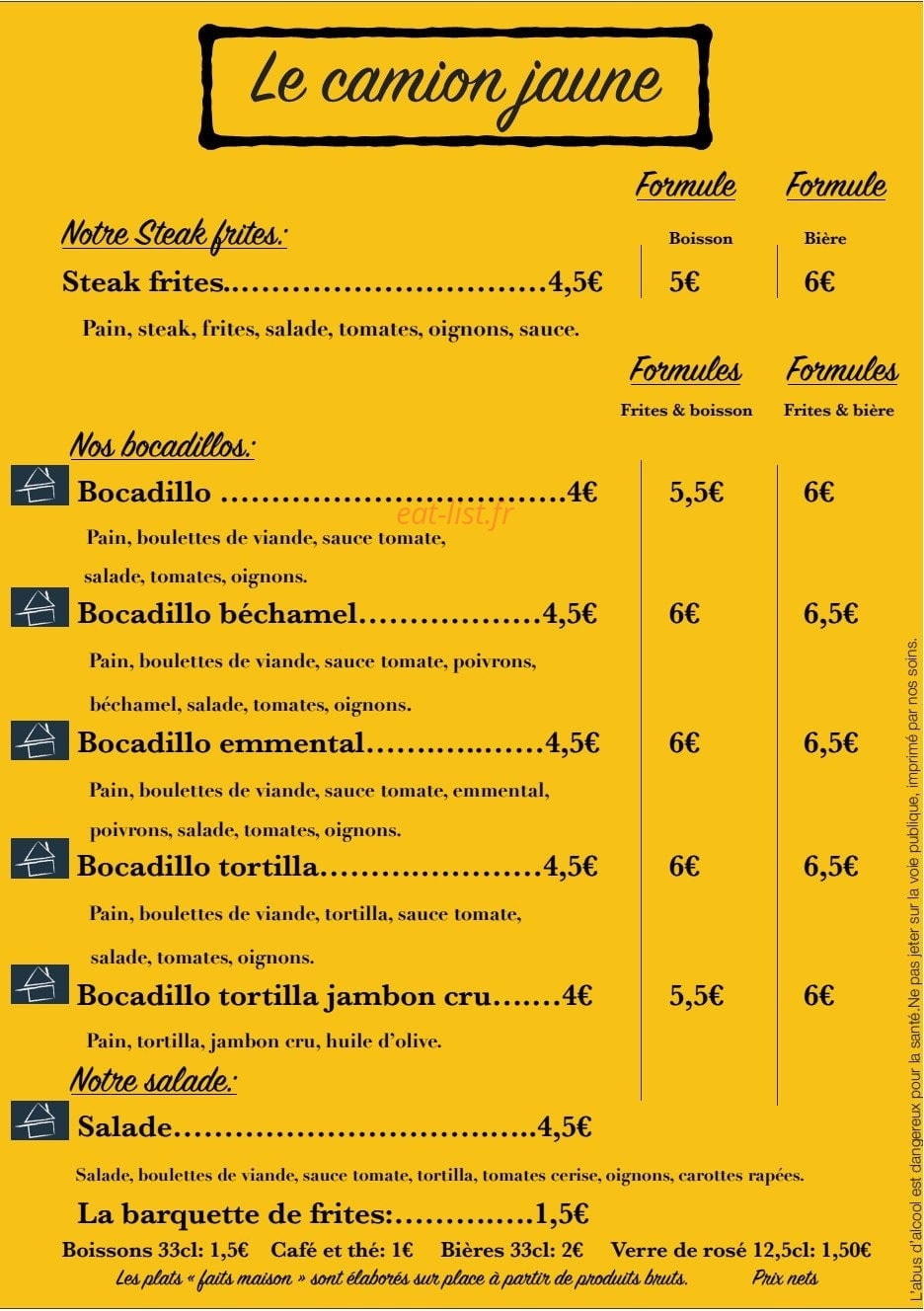 Le camion jaune — carte page 1